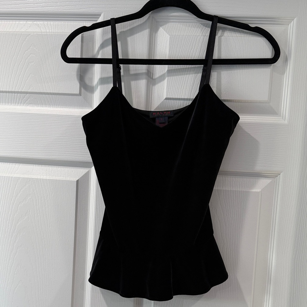 Ralph Lauren Vintage Black Velvet Camisole Top